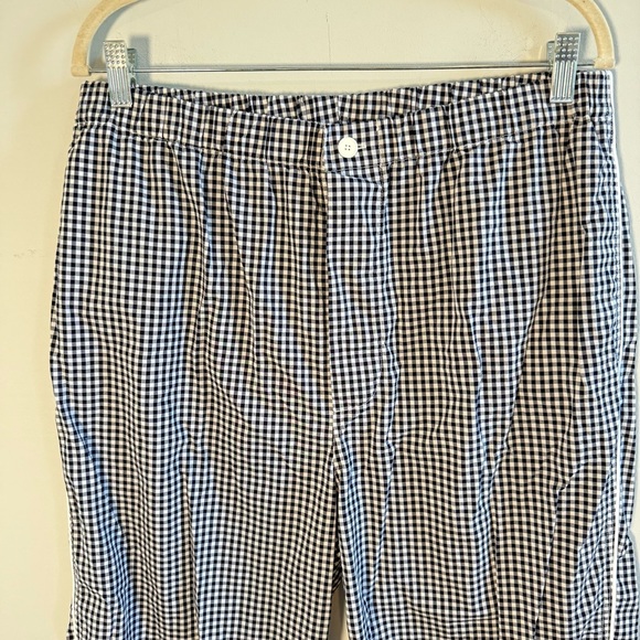 Sleepy Jones 100% Cotton Navy and White Gingham Lounge Pants, Size L, Like New! - Picture 2 of 8
